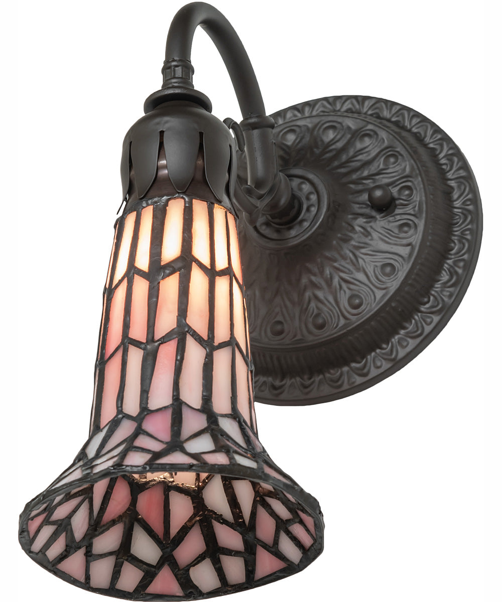 5.5" Wide Stained Glass Pond Lily Wall Sconce