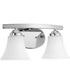 Adorn 2-Light Etched Glass Traditional Bath Vanity Light Polished Chrome