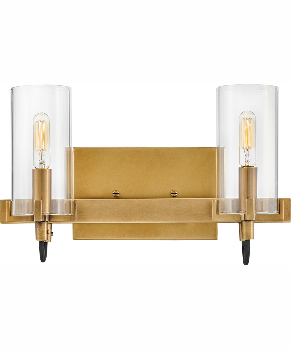 Ryden 2-Light Two Light Vanity in Heritage Brass