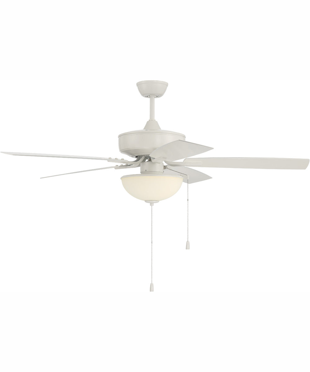 52" Outdoor Pro Plus 211 White 2-Light Indoor/Outdoor Ceiling Fan White