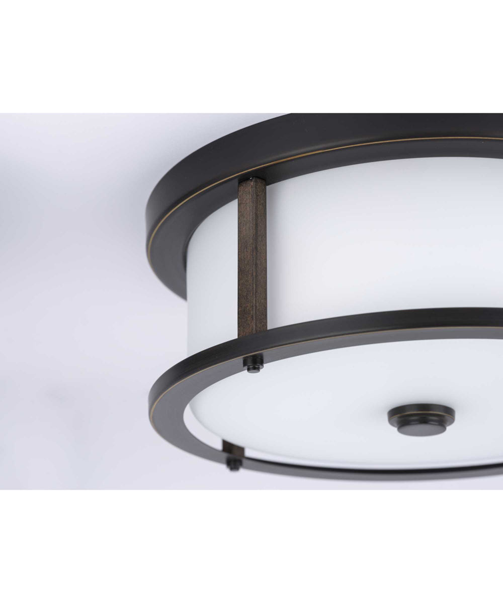 Mast 2-Light 13" Flush Mount Antique Bronze