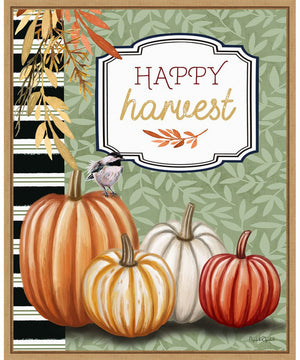 Framed Happy Harvest by Elizabeth Tyndall Canvas Wall Art Print (23  W x 28  H), Sylvie Maple Frame