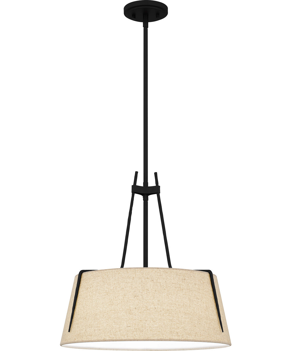 Leona 3-light Pendant Matte Black