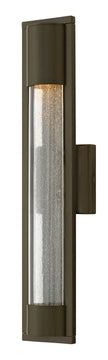 22"H Mist 1-Light Medium Outdoor Wall Light in Bronze