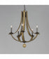 Basque 5-Light Chandelier Driftwood/Anthracite