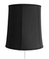 14"W Floating Shade Plug-In Wall Light Black Fabric with Gold Liner