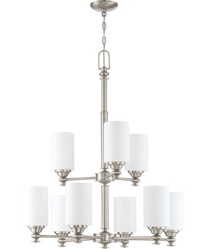 Dardyn 9-Light Chandelier Brushed Polished Nickel