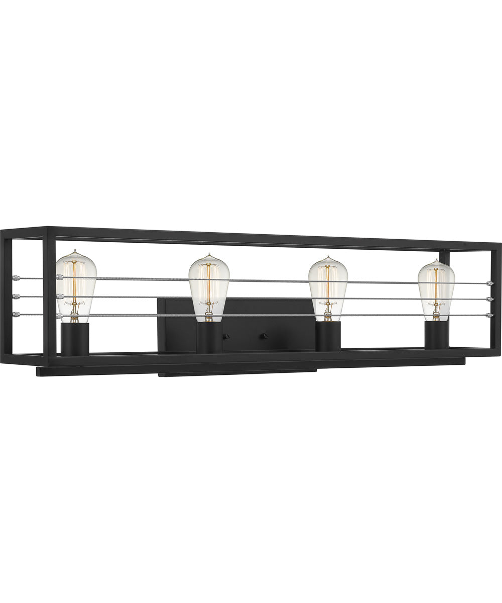 Awendaw Extra Large 4-light Bath Light Matte Black