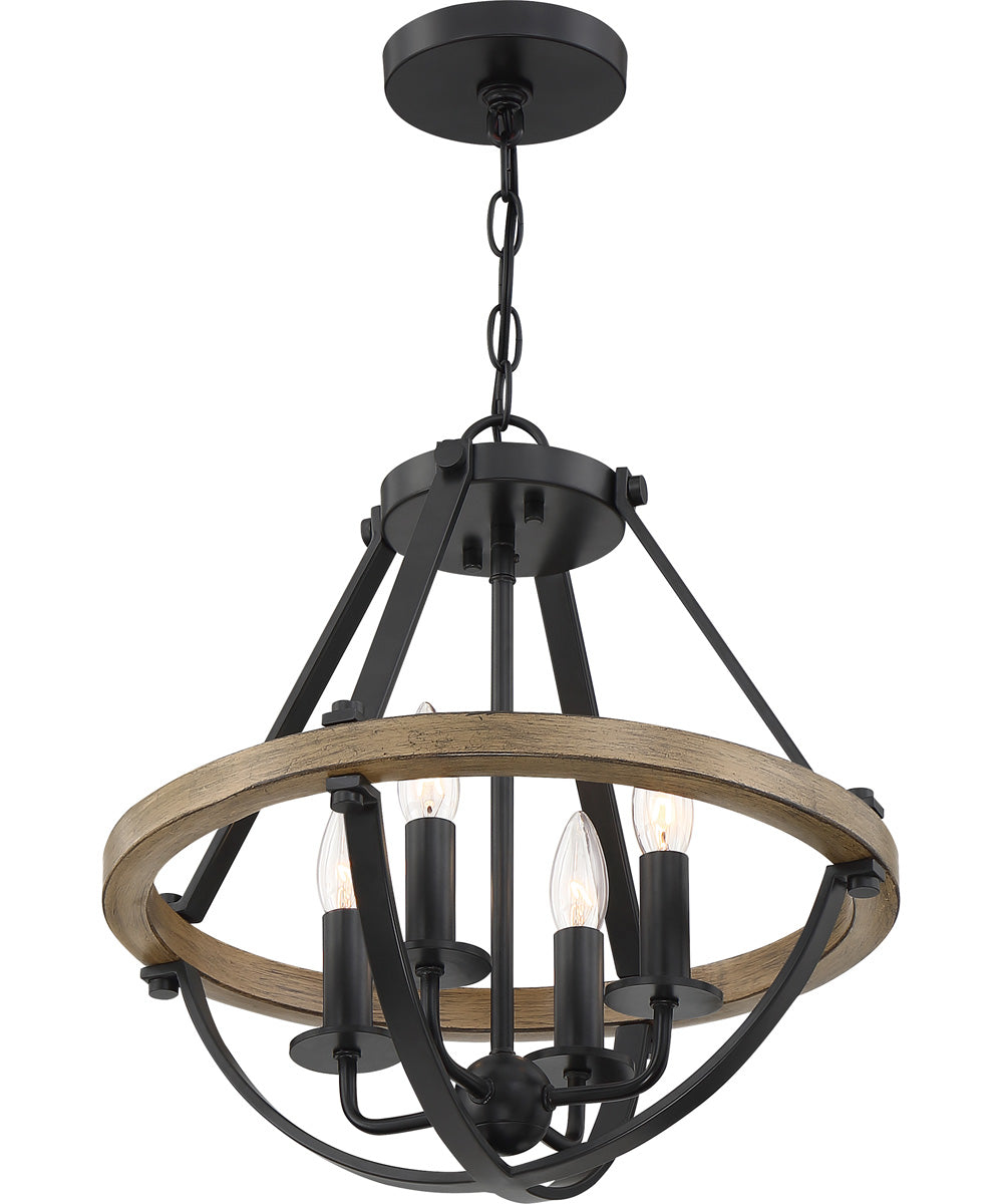 Bartlett 4-light Pendant Earth Black