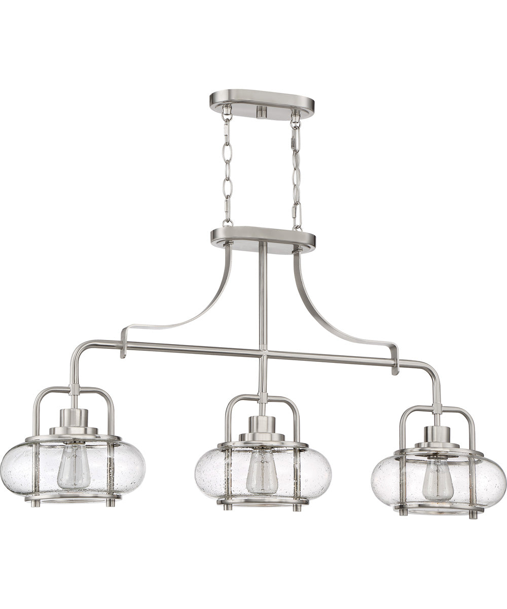 Trilogy 3-light Island Light Brushed Nickel