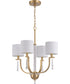 Fortuna 4-Light Chandelier Satin Brass