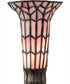15" High Stained Glass Pond Lily Nouveau Lady Accent Lamp