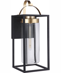 Neo 1-Light Outdoor Wall Lantern Midnight Satin Brass