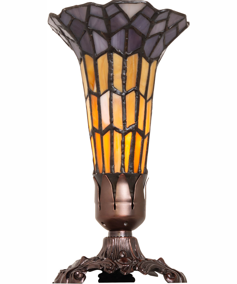 8" High Stained Glass Pond Lily Victorian Accent Lamp