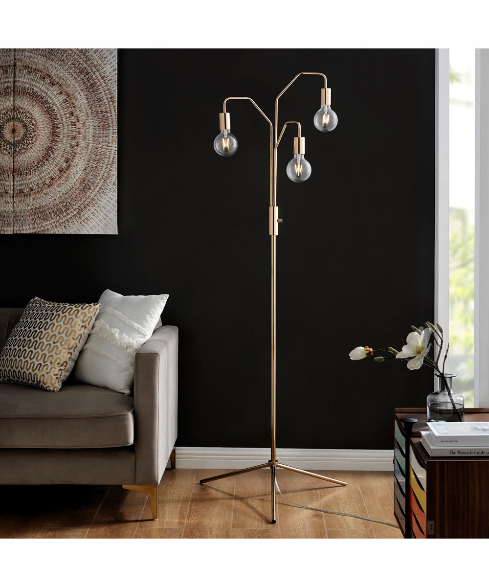 Nilmani 3-Light Floor Lamp Gold