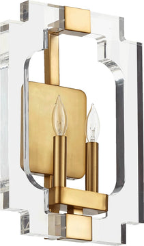 11"W Broadway 2-light Wall Sconce Aged Brass