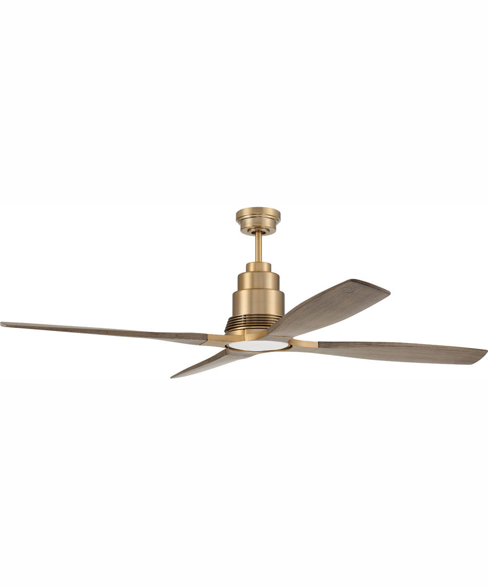 60" Ricasso 1-Light Ceiling Fan Satin Brass