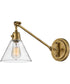 Arti 1-Light Small Single Light Sconce in Heritage Brass with Clear glass