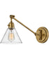Arti 1-Light Small Single Light Sconce in Heritage Brass with Clear glass