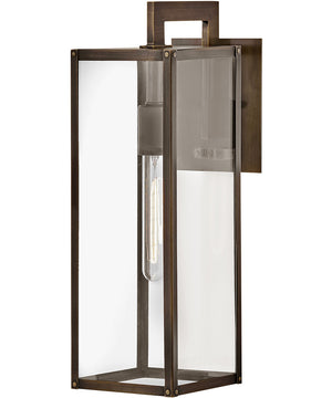 Max 1-Light Medium Outdoor Wall Mount Lantern in Burnished Bronze