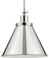 Hinton 1-Light Vintage Style Hanging Pendant Light Polished Nickel