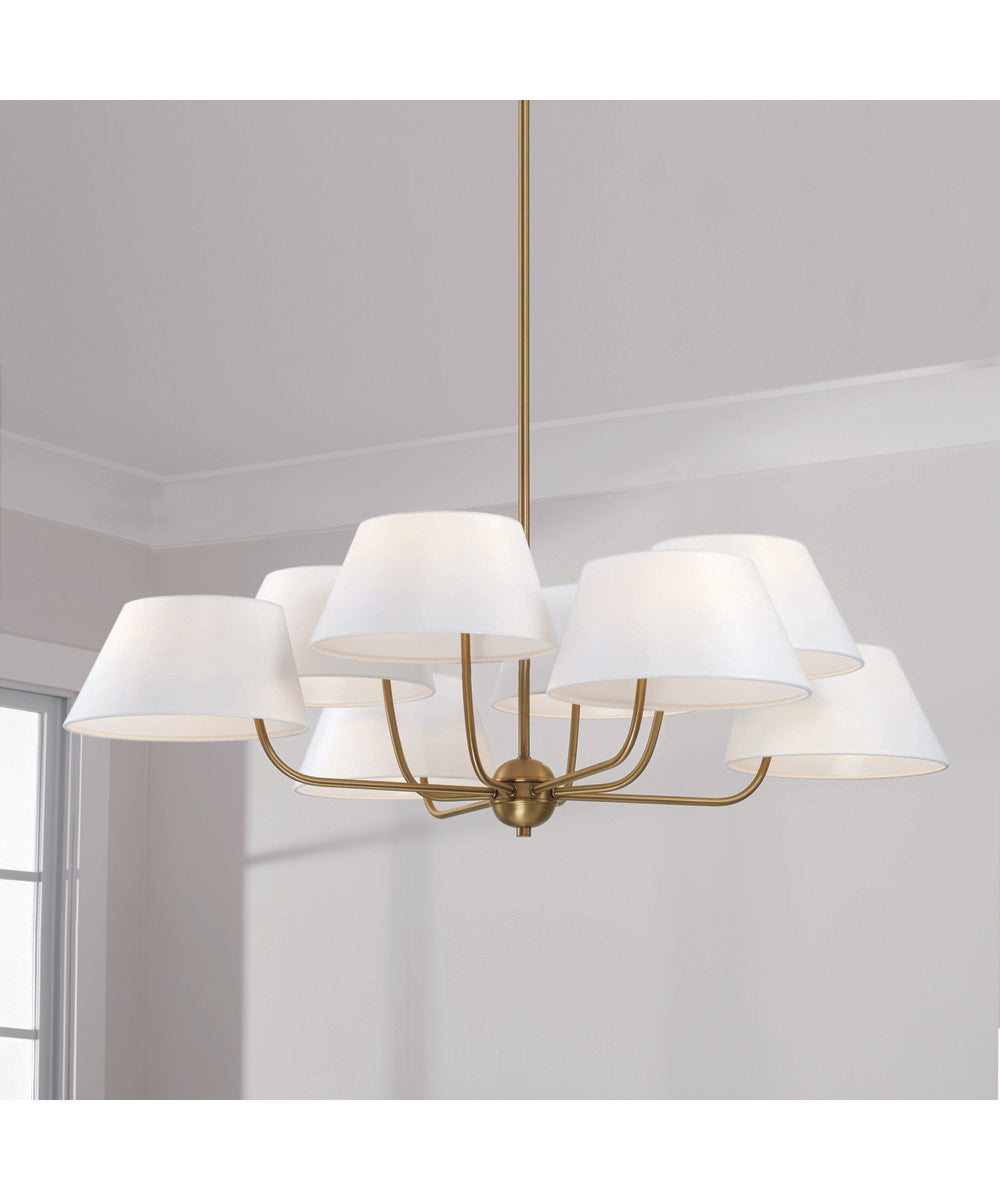 Welsley 8-Light Chandelier Aged Brass