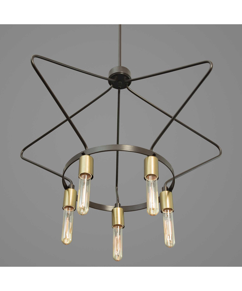 Hangar 5-Light Farmhouse Chandelier Light Antique Bronze