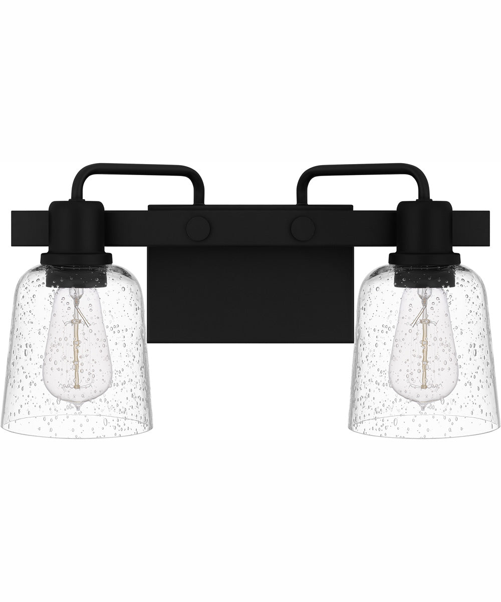 Lydia Medium 2-light Bath Light Matte Black