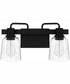 Lydia Medium 2-light Bath Light Matte Black