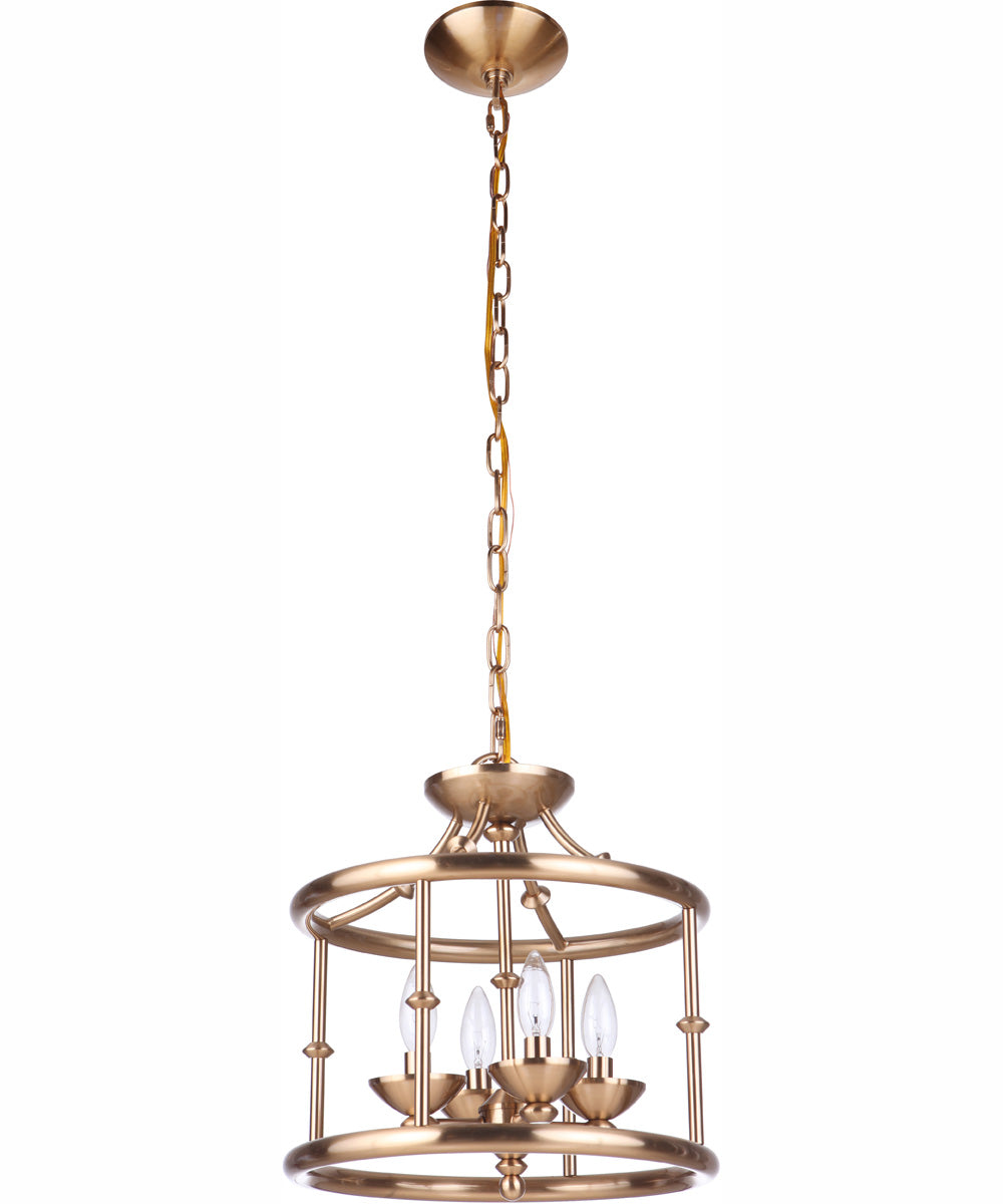 Marlowe 4-Light Convertible Semi Flush Satin Brass