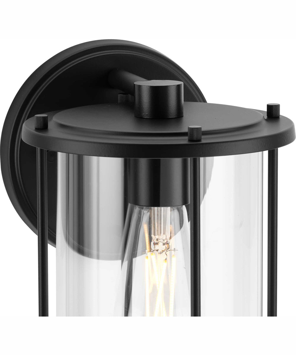 Gunther 1-Light Modern Farmhouse Medium Wall Lantern Matte Black