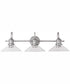 Zephir 3-Light Vanity Brushed Nickel Painted