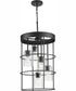 Burgess 5-Light Modern Farmhouse Hall & Foyer Light Matte Black