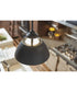 Carbon 1-Light Etched White Glass Mid-Century Modern Pendant Light Graphite
