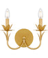 Maria Small 2-light Wall Sconce Gold Leaf