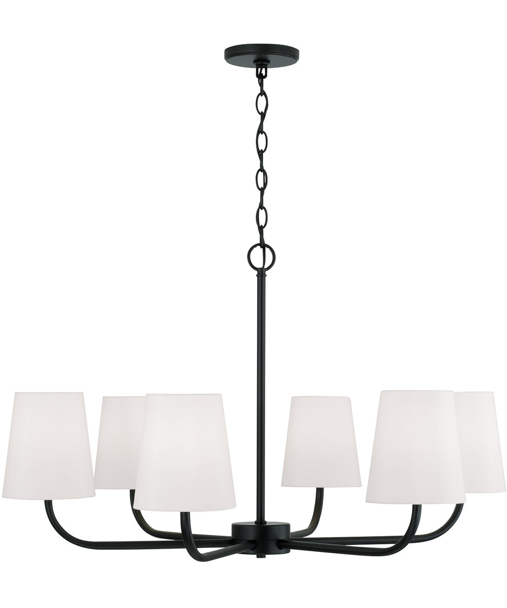 Brody 6-Light Chandelier Matte Black