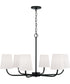 Brody 6-Light Chandelier Matte Black