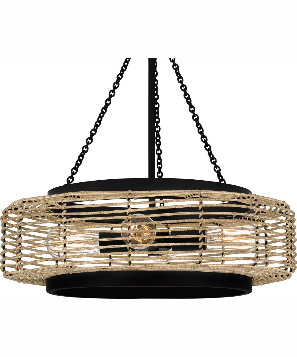 Quoizel Pendant 4-light Pendant Matte Black