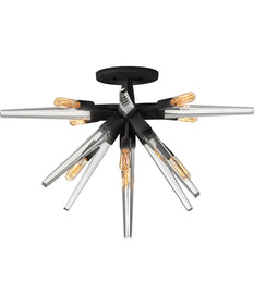 Ariel 8-Light Medium Semi-flush Mount in Black*