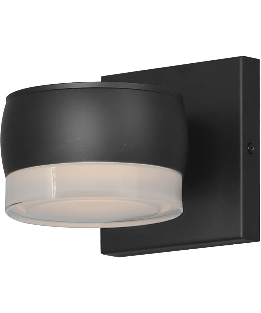 Modular Can 1-Light LED Sconce Black