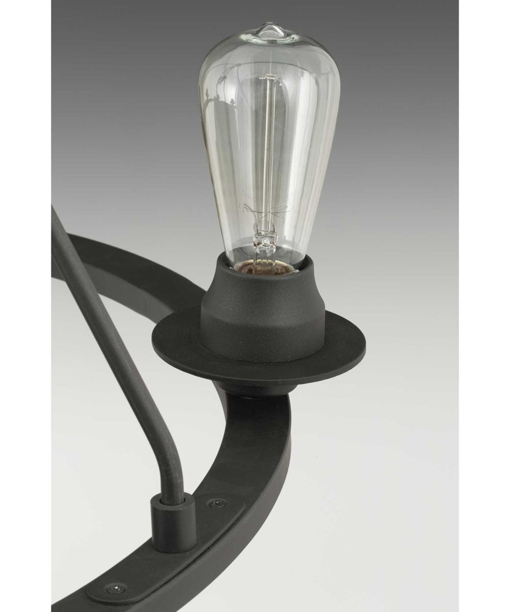 Debut 6-Light Farmhouse Chandelier Light Graphite