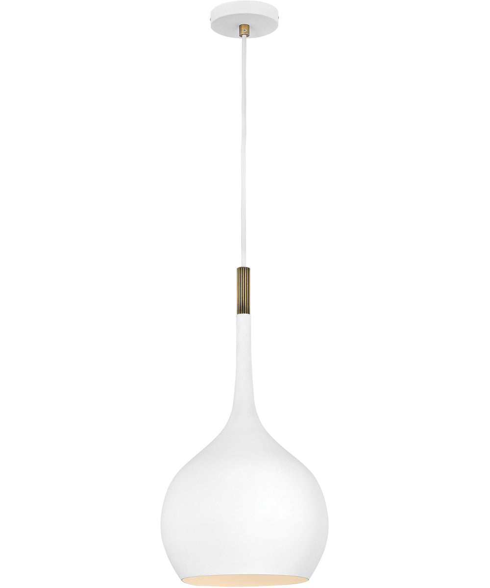 Ziggy 1-Light Medium Pendant in Chalk White