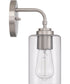 Stowe 1-Light Wall Sconce Brushed Polished Nickel