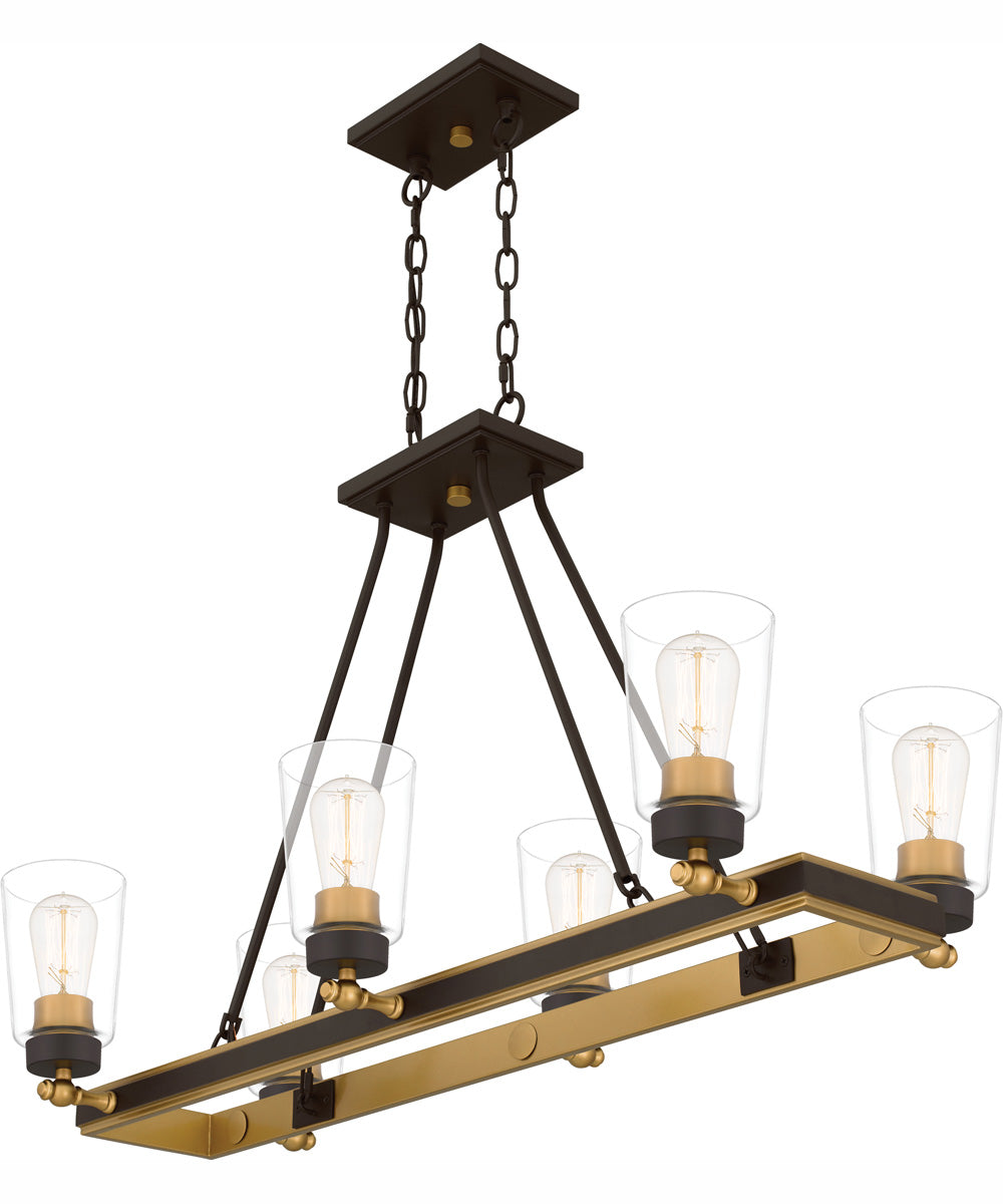 Atwood Small 6-light Island Light Old Bronze
