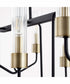 Helix 8-light Chandelier Textured Black w/ Aged Brass