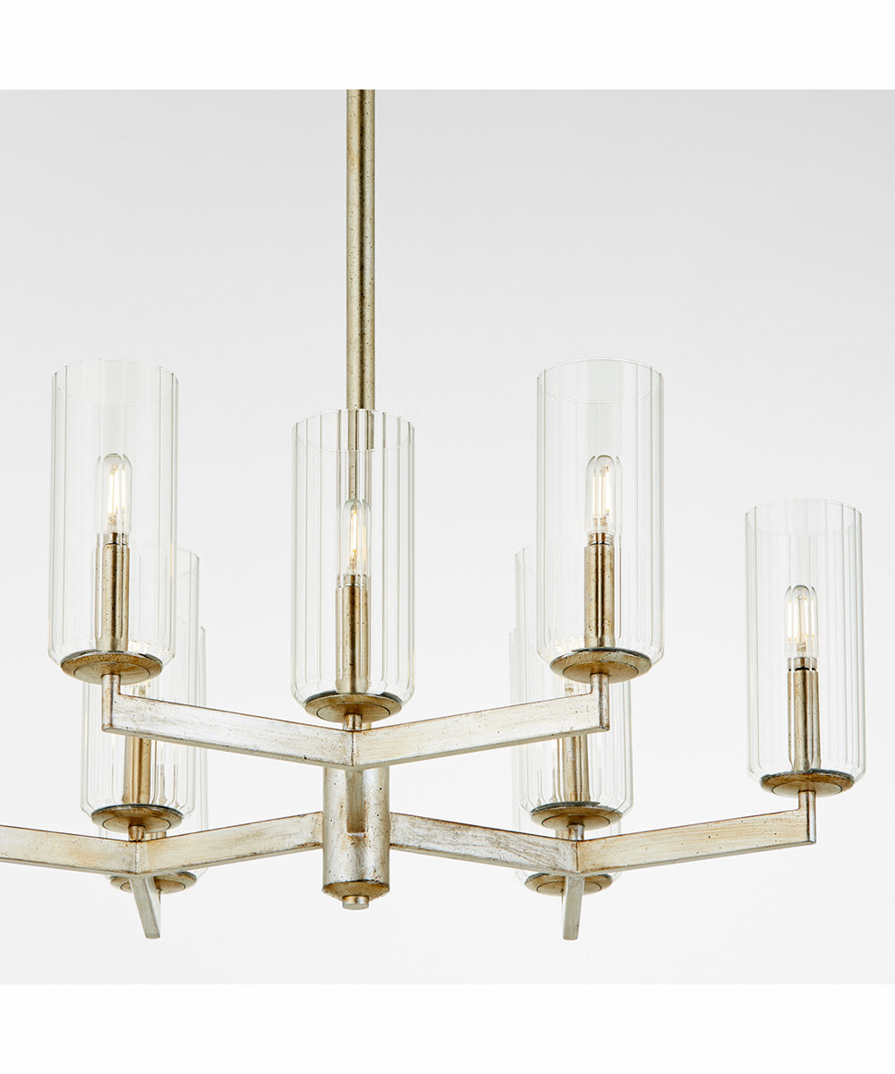 Merrick 9-light Chandelier Aged Silver Leaf