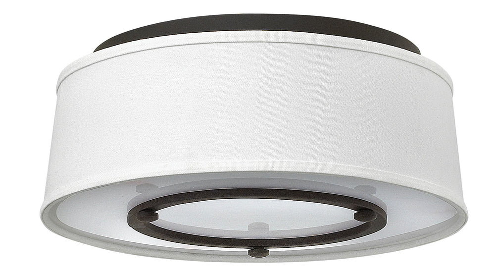 15"W Harrison 3-Light Flush Mount in Buckeye Bronze