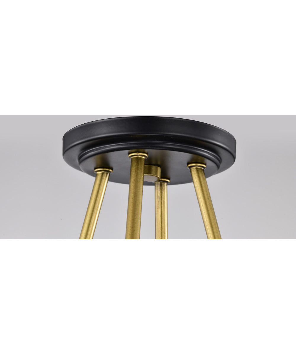 Marsden 4-Light Close-to-Ceiling Matte Black