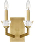 Lottie Small 2-light Wall Sconce Aged Brass