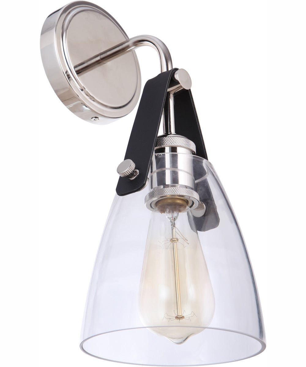 Hagen 1-Light Wall Sconce Polished Nickel